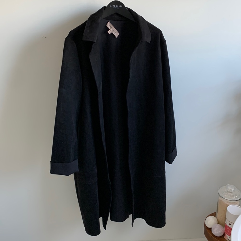 Long Faux Leather Jacket